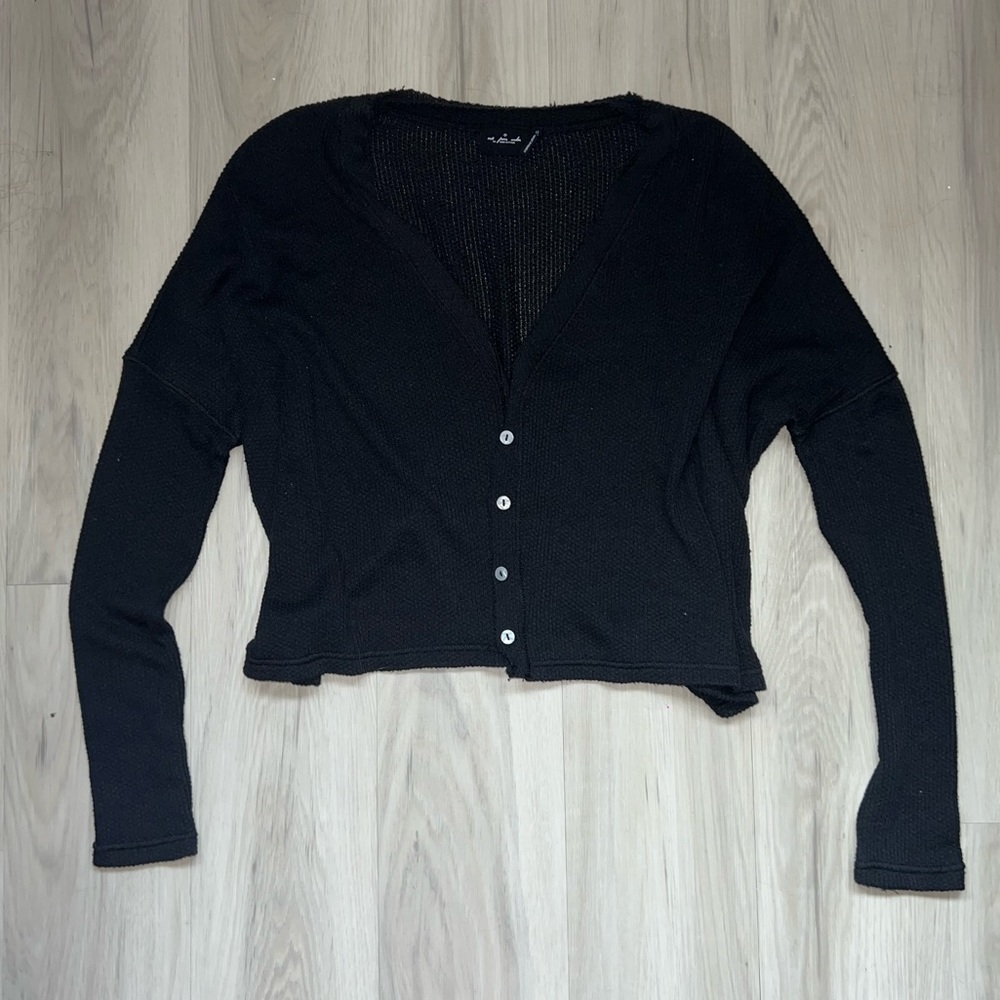 Urban Outfitters Black Button Up Sweater